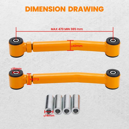 Zestaw 2x Regulowanych Wahaczy Dolnych do Jeep Wrangler TJ 1997-2006