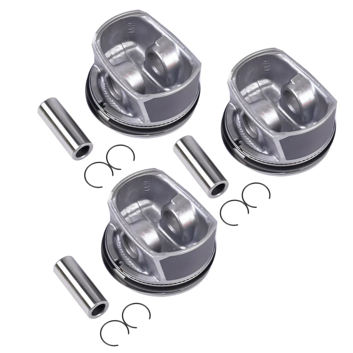 Zestaw 3 metalowych tłoków 1.2 z pierścieniami do skoda fabia seat ibiza iii polo 03d107065c