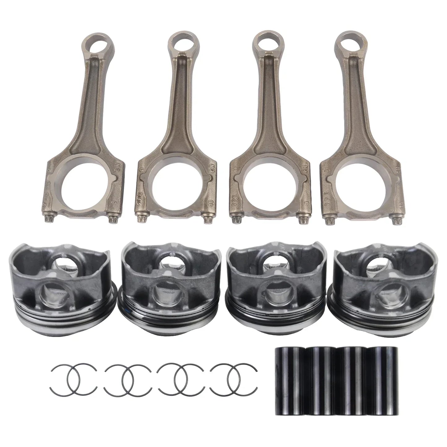 AP01 4x Kolben 4x Pleuel Ø 23mm Für VW Passat Audi A4 A3 TT Skoda Seat 1.8 TSI