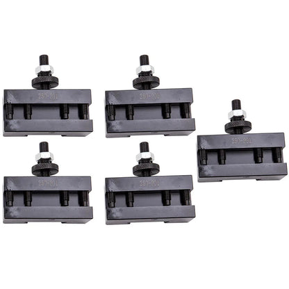 Juego de 5 soportes para postes de torno BXA 250-201 para cuchillas de 1/4-5/8 pulgadas