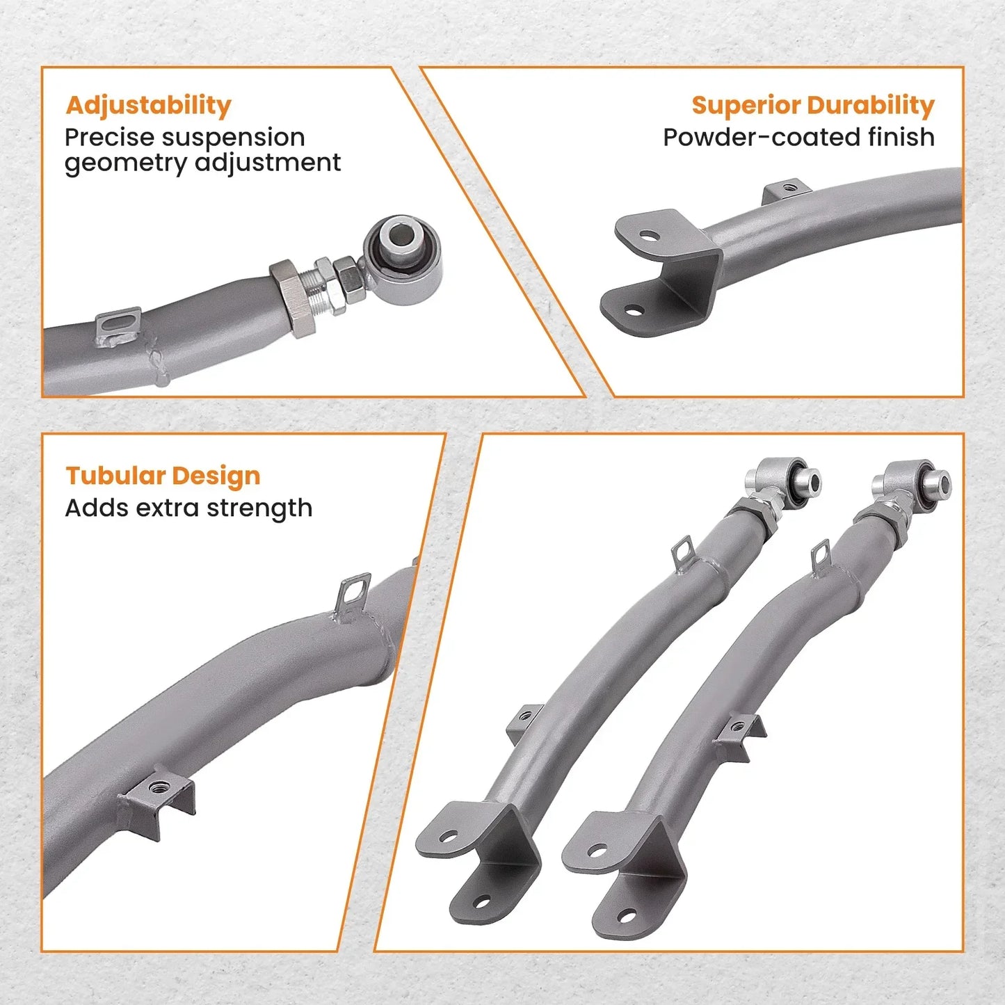 Zestaw 6 regulowanych wahaczy tylnych Subaru Impreza WRX STI 1993–2007