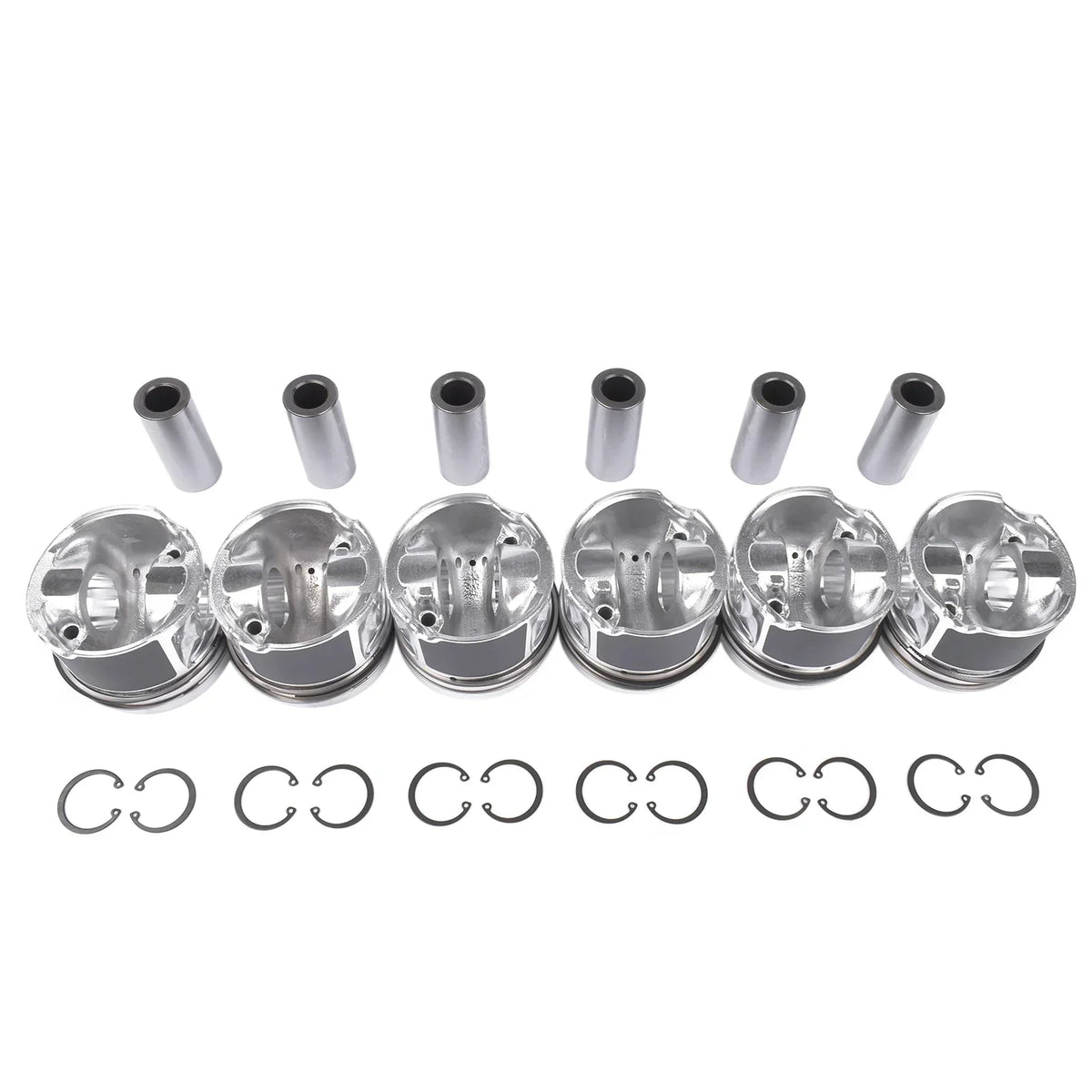 Zestaw 6 chromowanych tłoków do silniki tdi audi vw 3.0 tdi o średnicy tłoka zgodnej z numery oem oe 059107065