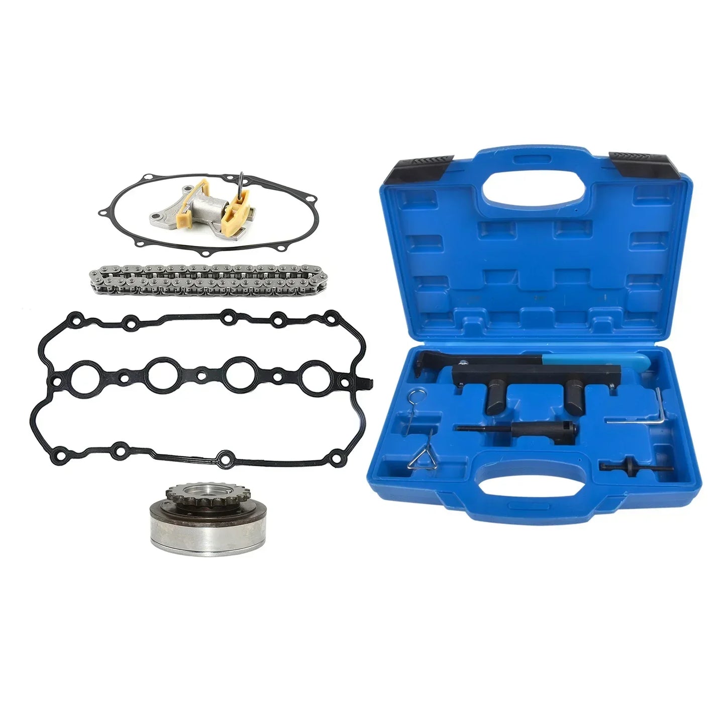 AP01 outil de synchronisation d'arbre à cames  &  chaîne de came  &  Kit tendeur pour Audi A3 VW Golf Seat Leon Skoda Octavia 2.0 FSI
