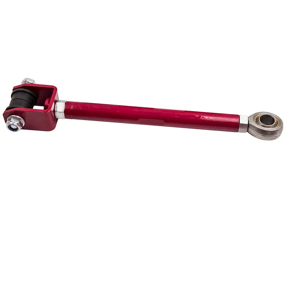 Red anodizowana aluminiowa hicas lock arm z czarną gumową tuleją i srebrnymi metalowymi końcówkami do nissan r32 r33 s13