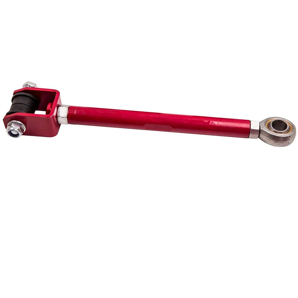 Red anodizowana aluminiowa hicas lock arm z czarną gumową tuleją i srebrnymi metalowymi końcówkami do nissan r32 r33 s13