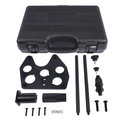 Czarny metalowy zestaw narzędzi do demontażu komponentów silnika balance shaft w twardym etui do land rover defender 2.0l