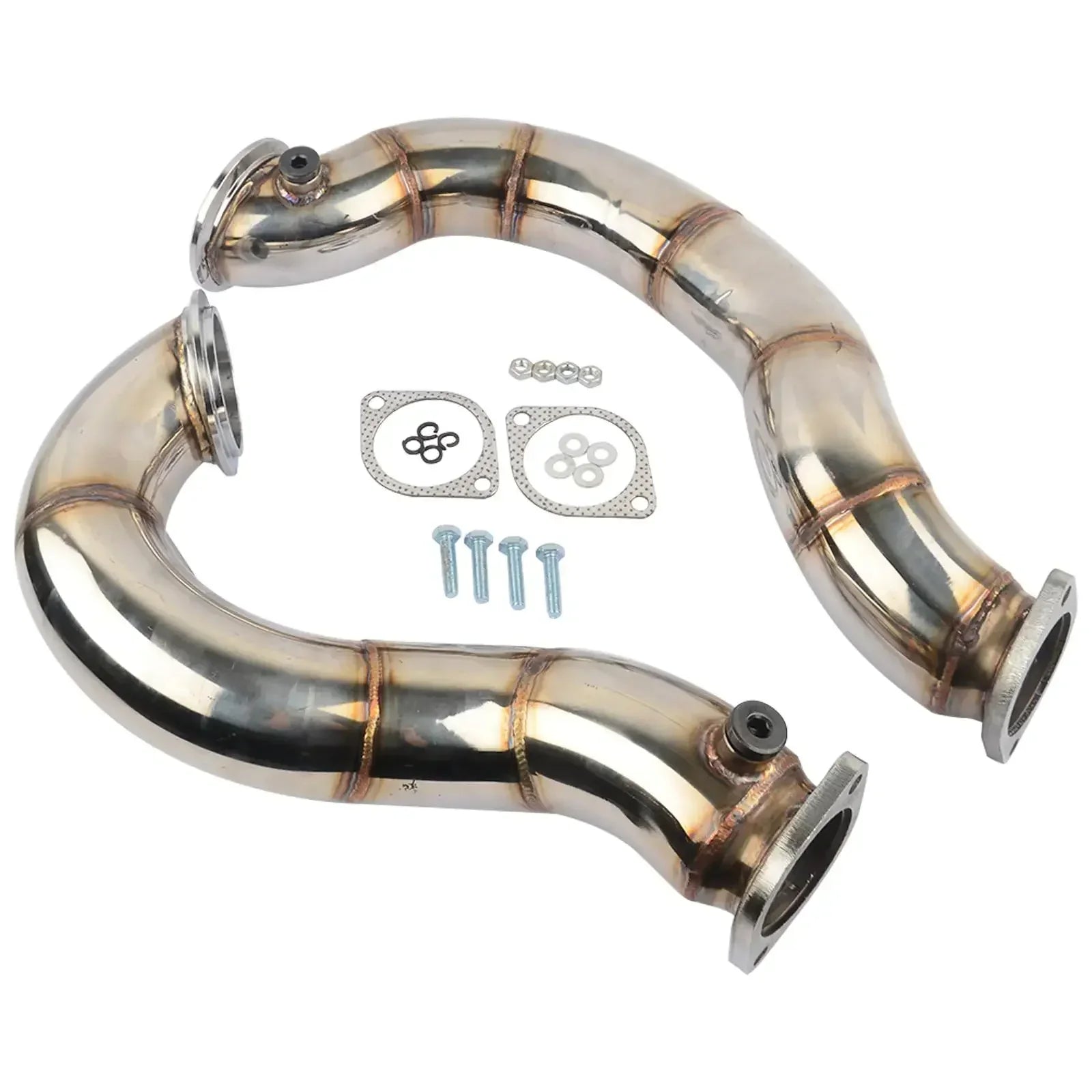 Dolny przewód wydechowy n54 do bmw 135i e90 e91 e92 3.0t 2007 2013 z błyszczącego stali nierdzewnej polerowany design