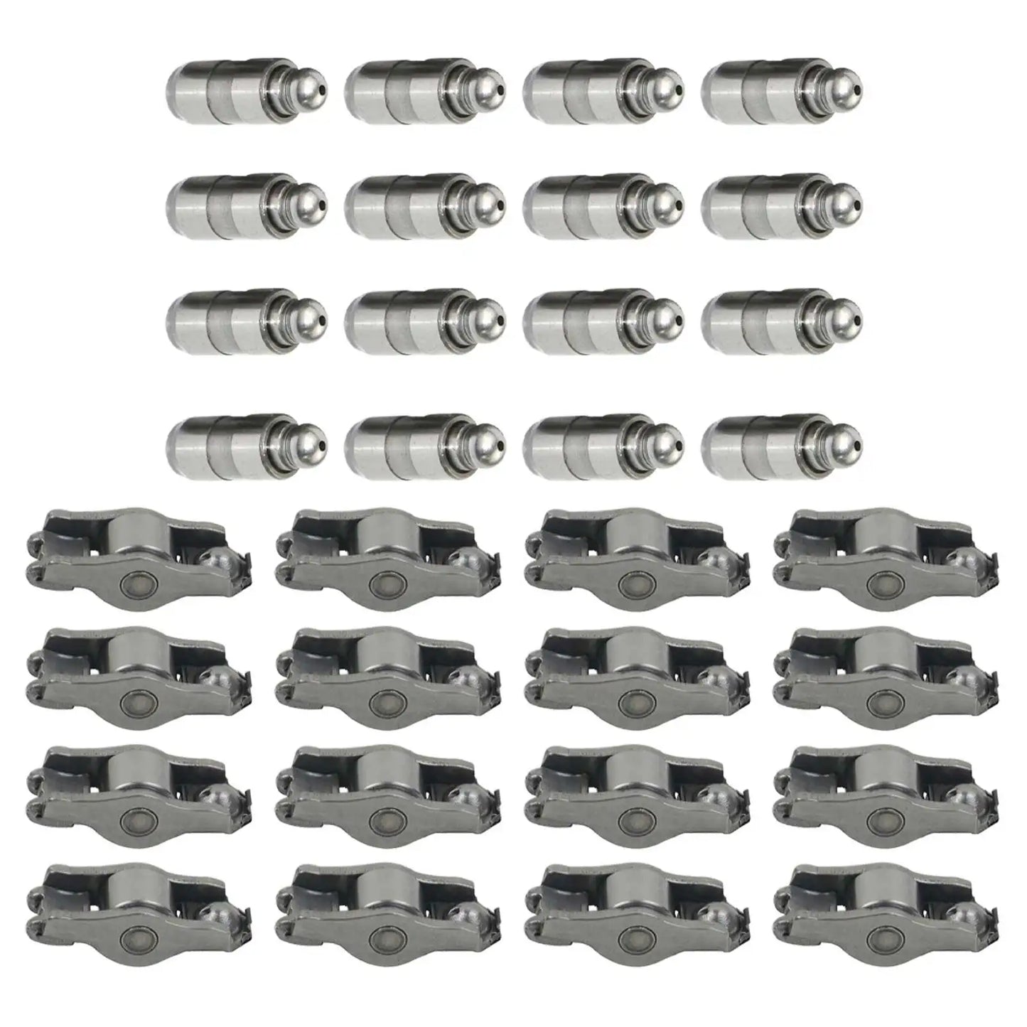 Zestaw 24 chromowanych dźwigni zaworowych i popychaczy hydraulicznych do 16v seat skoda octavia i 16v skoda