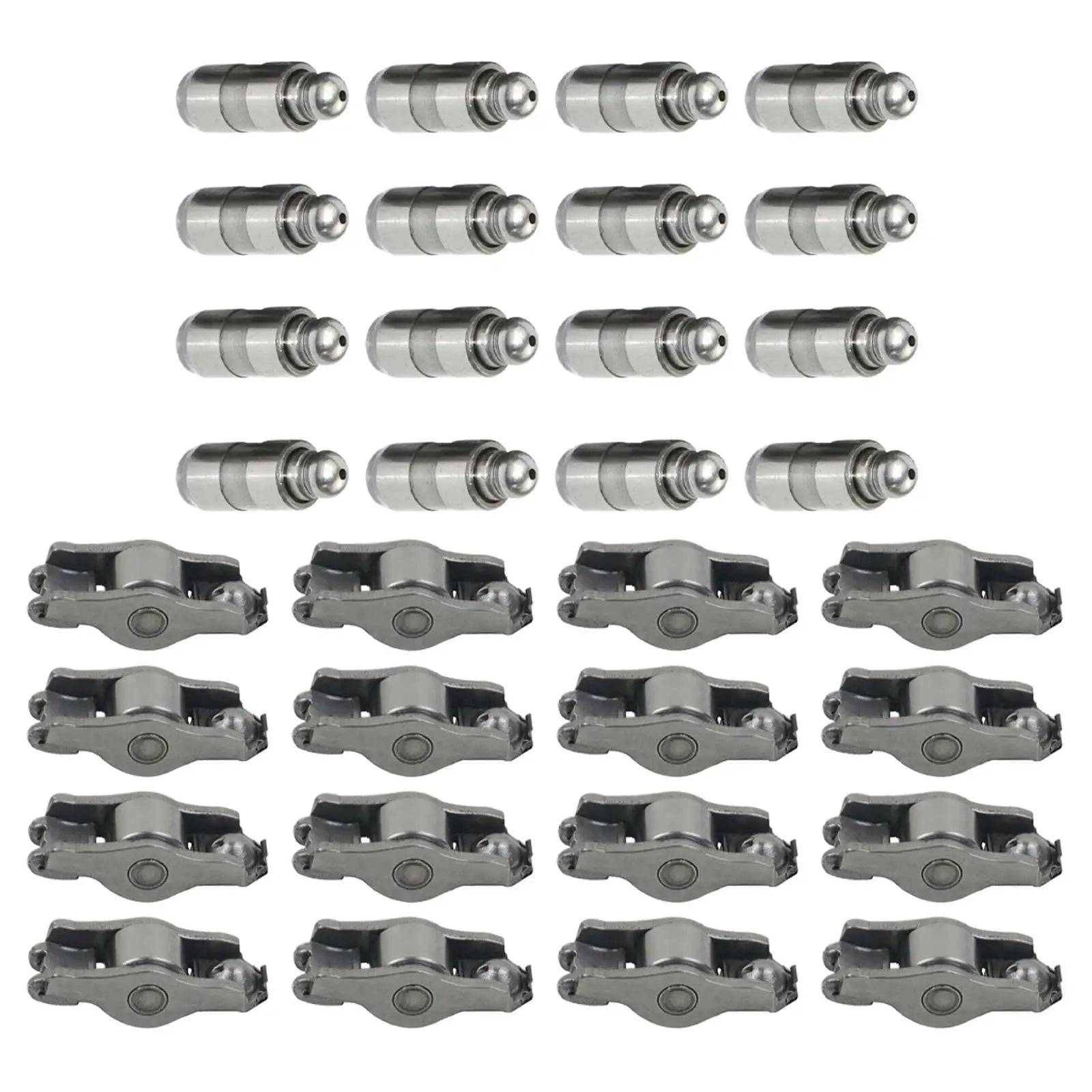 Zestaw 24 chromowanych dźwigni zaworowych i popychaczy hydraulicznych do 16v seat skoda octavia i 16v skoda