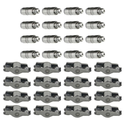 Zestaw 24 chromowanych dźwigni zaworowych i popychaczy hydraulicznych do 16v seat skoda octavia i 16v skoda