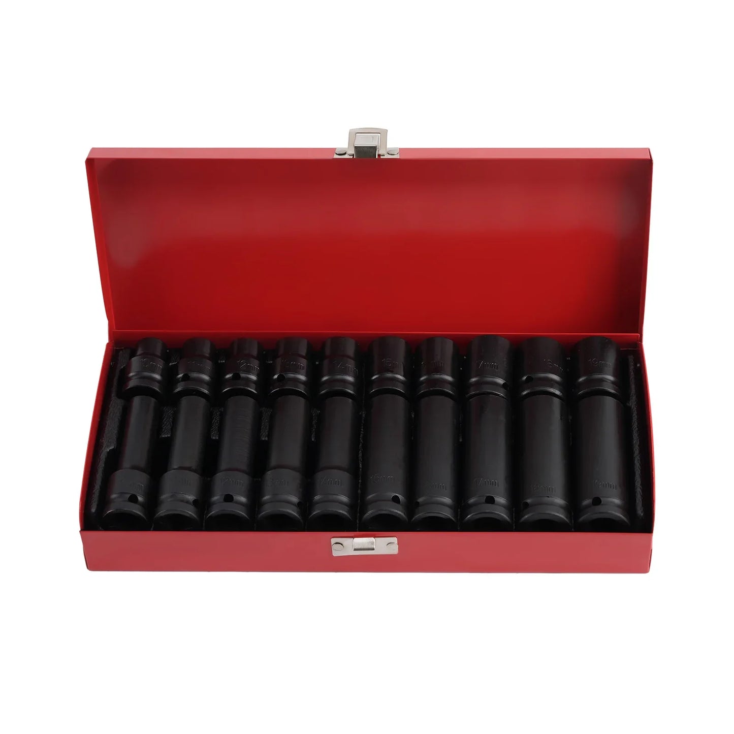 20 Pieces 1/2-Inch Drive Deep Impact Socket Set Axle Hub Nut 6-Point Metric SAE