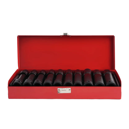 20 Pieces 1/2-Inch Drive Deep Impact Socket Set Axle Hub Nut 6-Point Metric SAE