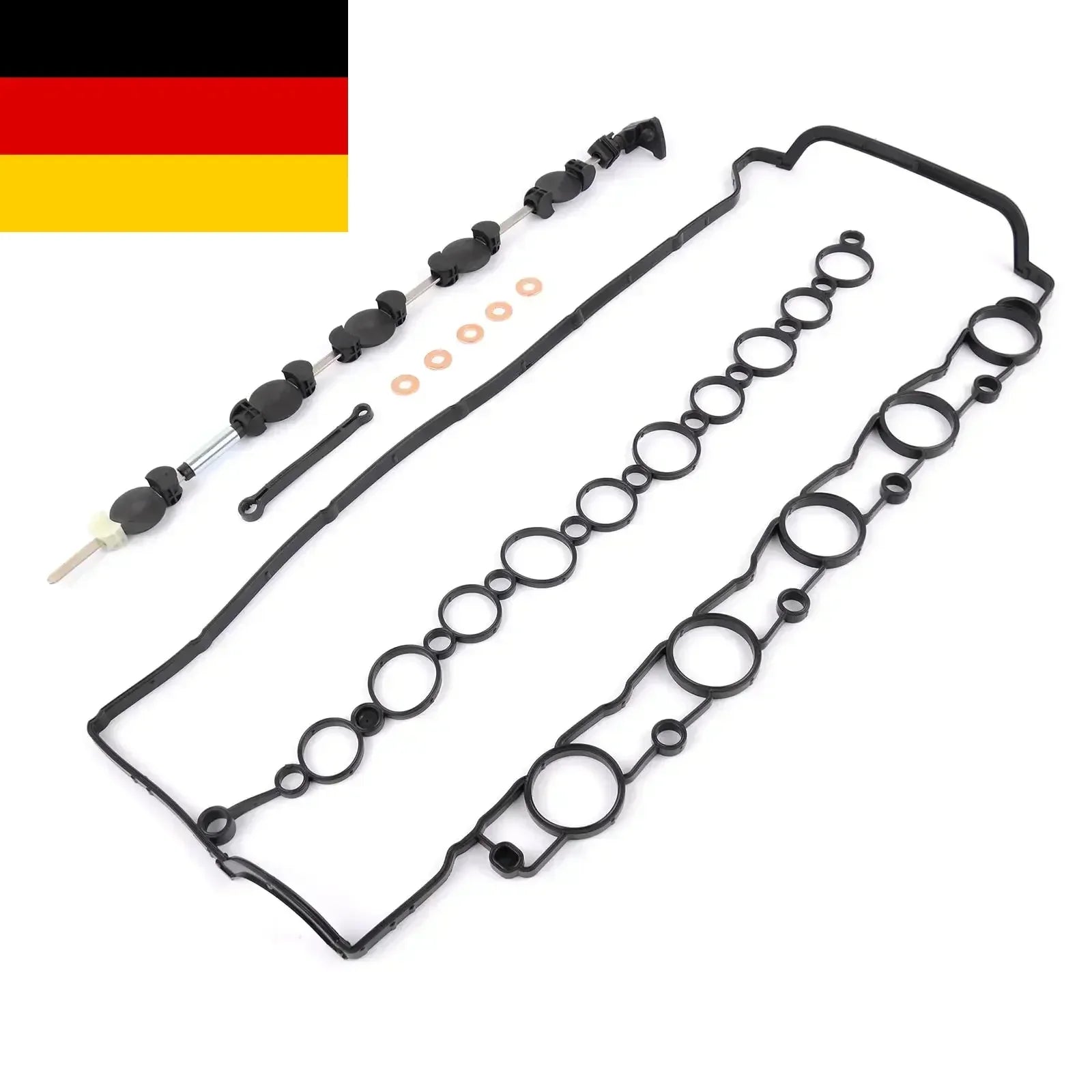 Czarny gumowy zestaw uszczelek z okrągłymi wycięciami i wtryskiwaczami paliwa do volvo c70 swirl flaps throttle kit