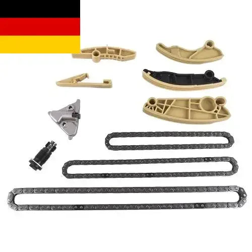 Zestaw rozrządu aj200 204dtd 204dta land rover z plastikowymi beżowo czarnymi elementami i metalowymi kołami zębatymi