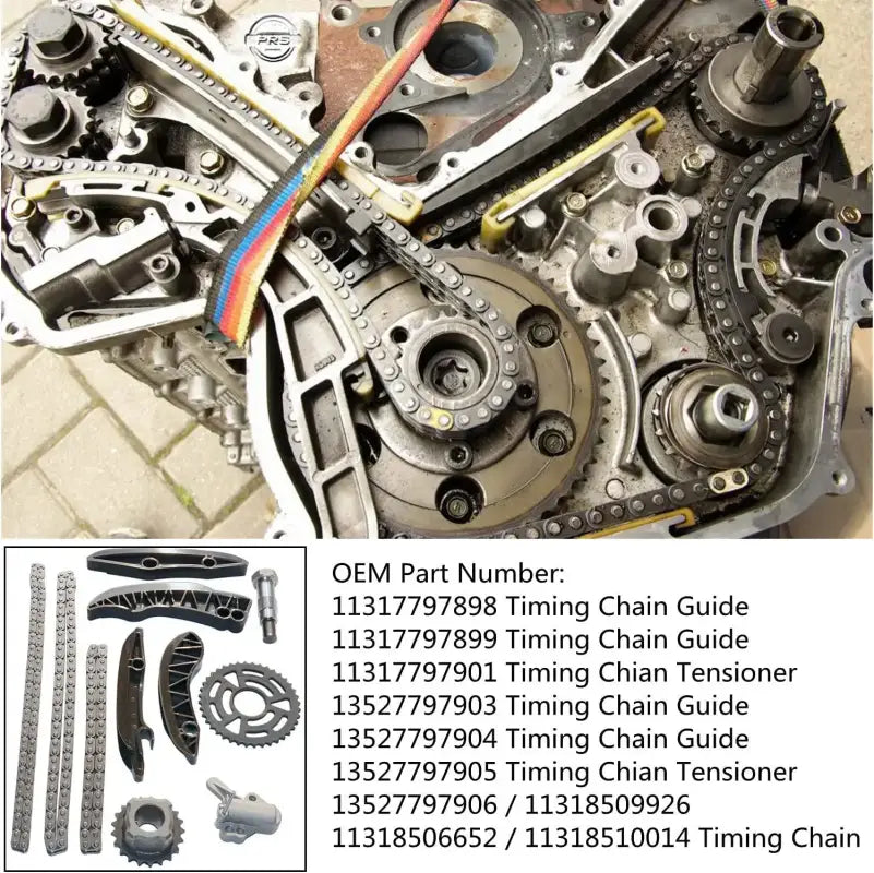 Zestaw Łańcucha Rozrządu Do BMW E90 E91 E92 E93 E60 E61 N47 518-535d 1.8 2.0 Diesla 13527797903 11318510014