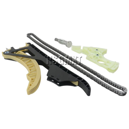 Zestaw rozrządu łańcucha ap03 n43 n53 do bmw 1er e87 e90 e92 e60 e61 z czarnym i beżowym łańcuchem oraz metalową śrubą napinacza