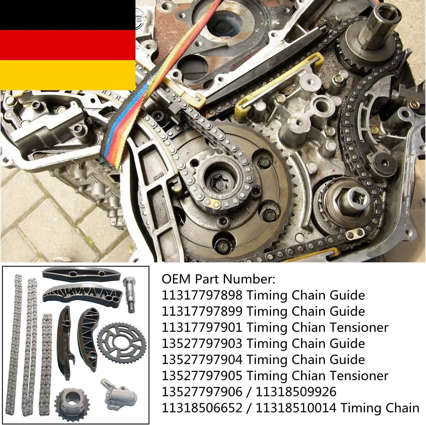 Zestaw łańcucha rozrządu BMW N47 1.8/2.0 Diesel