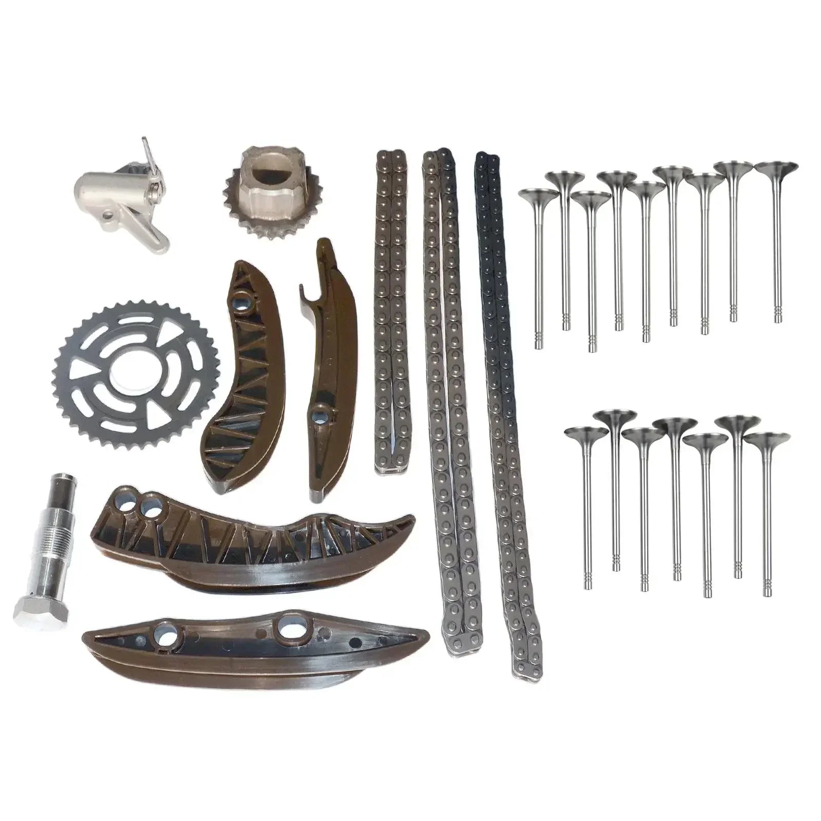 Zestaw łańcucha rozrządu zaworów silnika n47d20a n47d16a z metalowymi łańcuchami, wałkami rozrządu i dźwigniami rocker arms