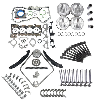 AP01 Engine Timing Chain Kit Pistons Set For Audi VW Seat Skoda 1.4 TFSI CAVA CAVB 036109611K 036109611AE