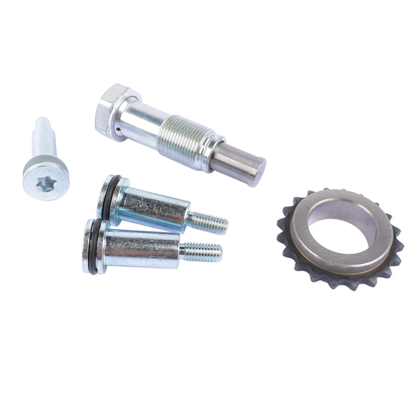 Srebrny metaliczny zestaw łożyska główki ramy z gwintowanymi śrubami do mini cooper r55 r56 r57 i bmw f20 f21 f30