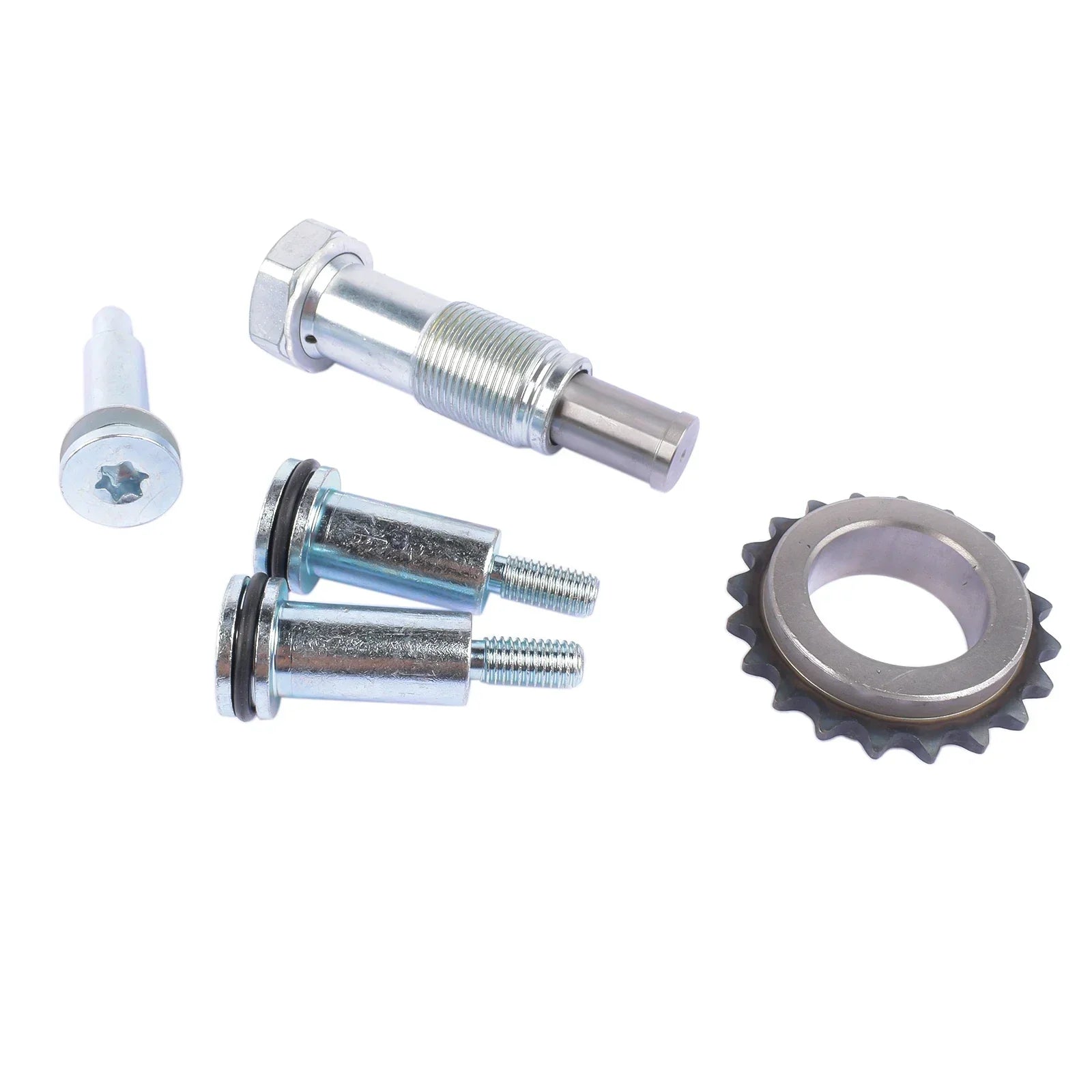 Srebrny metaliczny zestaw łożyska główki ramy z gwintowanymi śrubami do mini cooper r55 r56 r57 i bmw f20 f21 f30