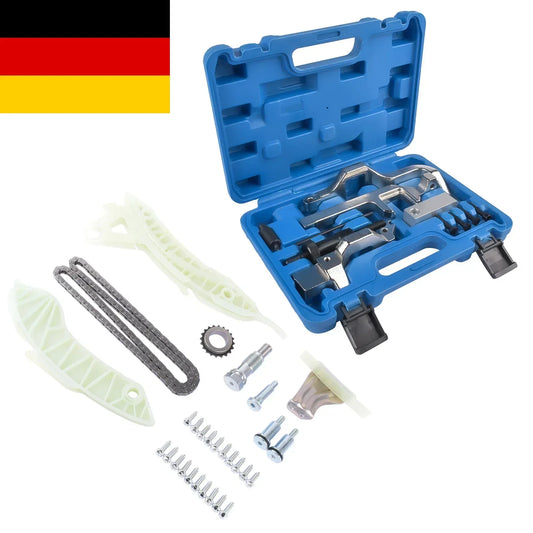 Niebieskie plastikowe etui z zestawem narzędzi rozrządu ap03 do mini cooper n12 n14 16v silnik 11317577631
