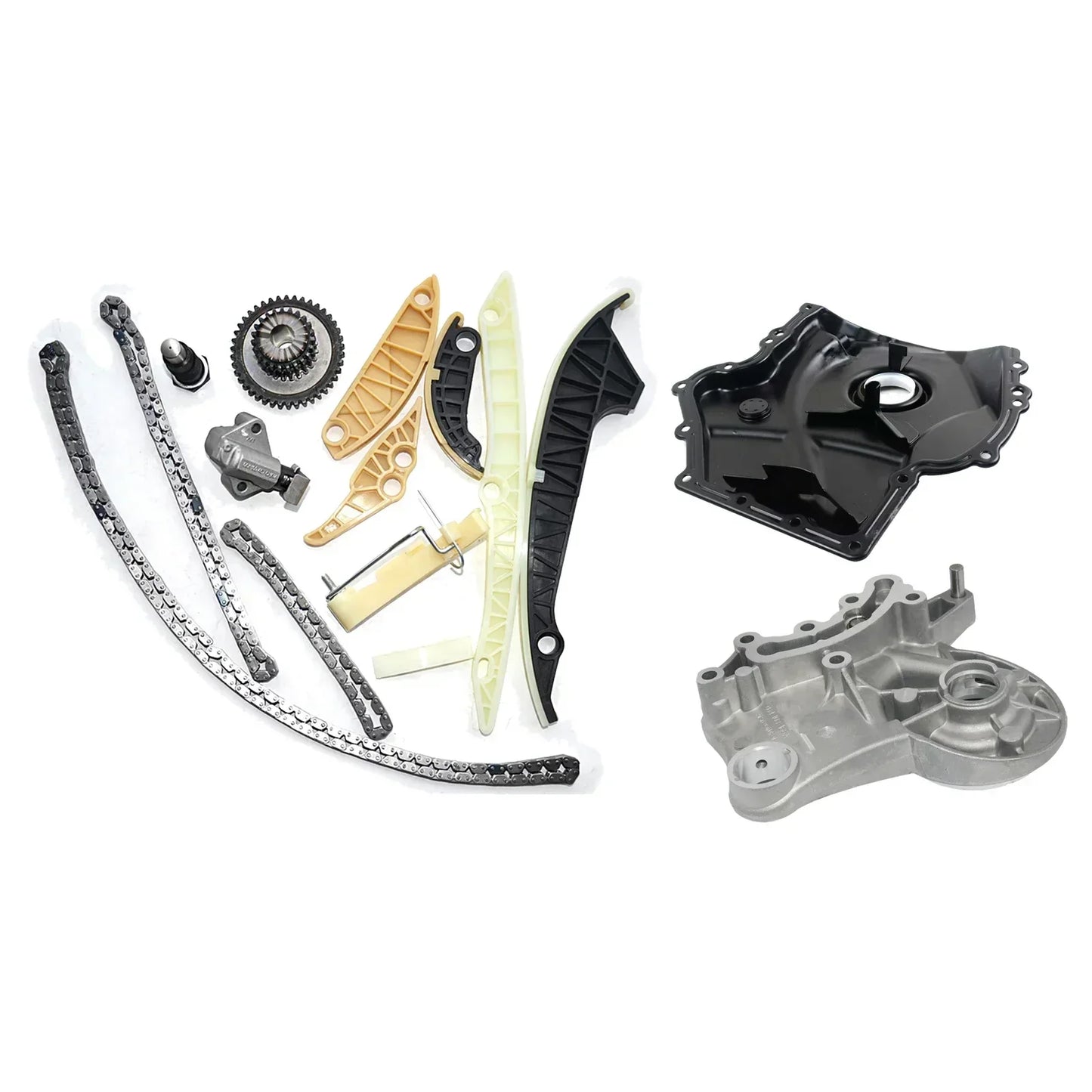 Kit de chaîne de distribution AP01 + couvercle moteur + Kit solénoïde pour VW GTI EOS CC Audi Q5 TT 2.0T 1.8L 06H109469AD 06H109509Q