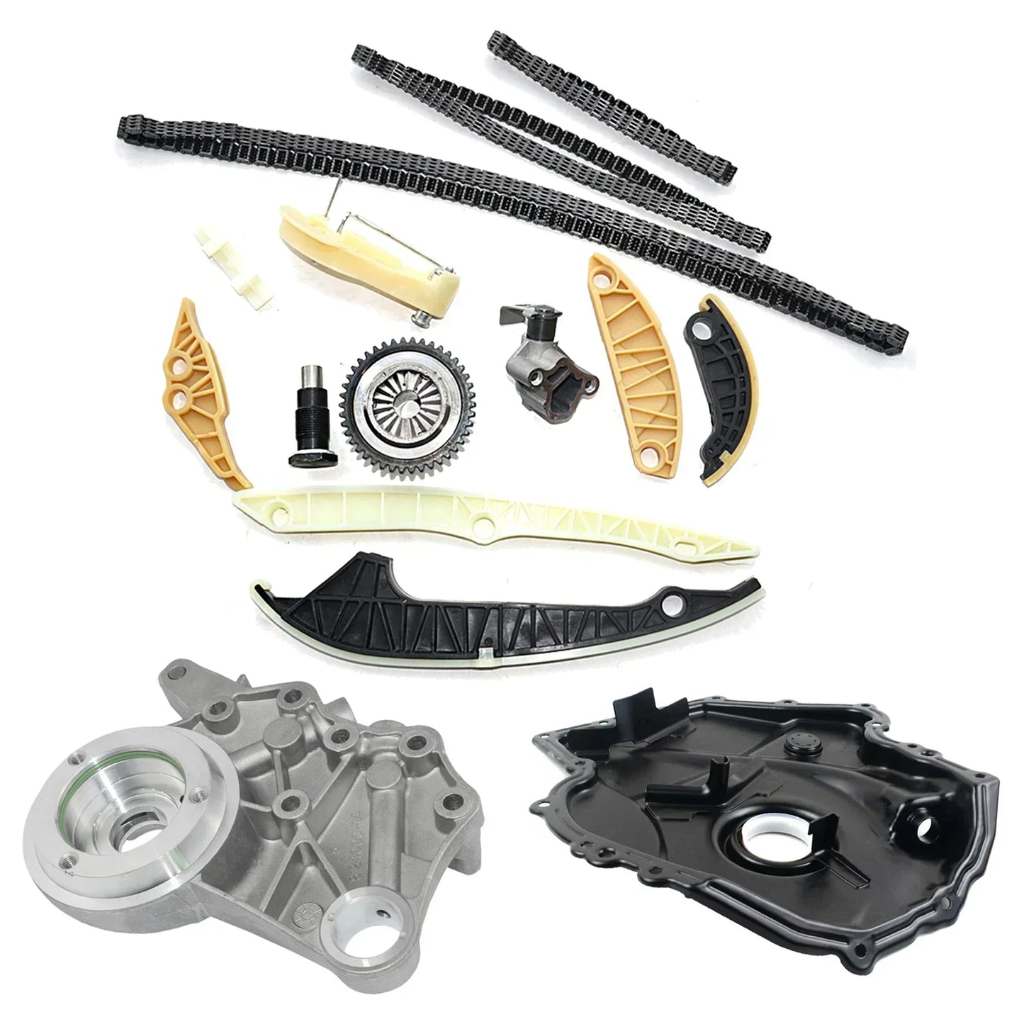 Kit de chaîne de distribution AP01 + couvercle moteur + Kit solénoïde pour VW GTI EOS CC Audi Q5 TT 2.0T 1.8L 06H109469AD 06H109509Q