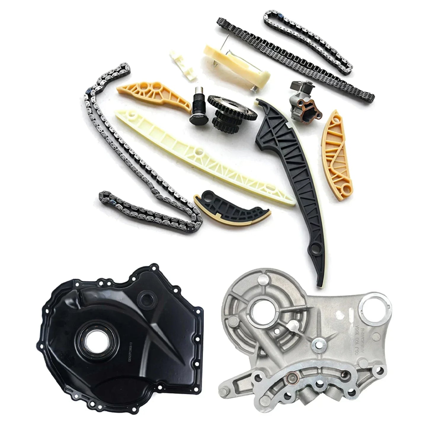 Kit de chaîne de distribution AP01 + couvercle moteur + Kit solénoïde pour VW GTI EOS CC Audi Q5 TT 2.0T 1.8L 06H109469AD 06H109509Q
