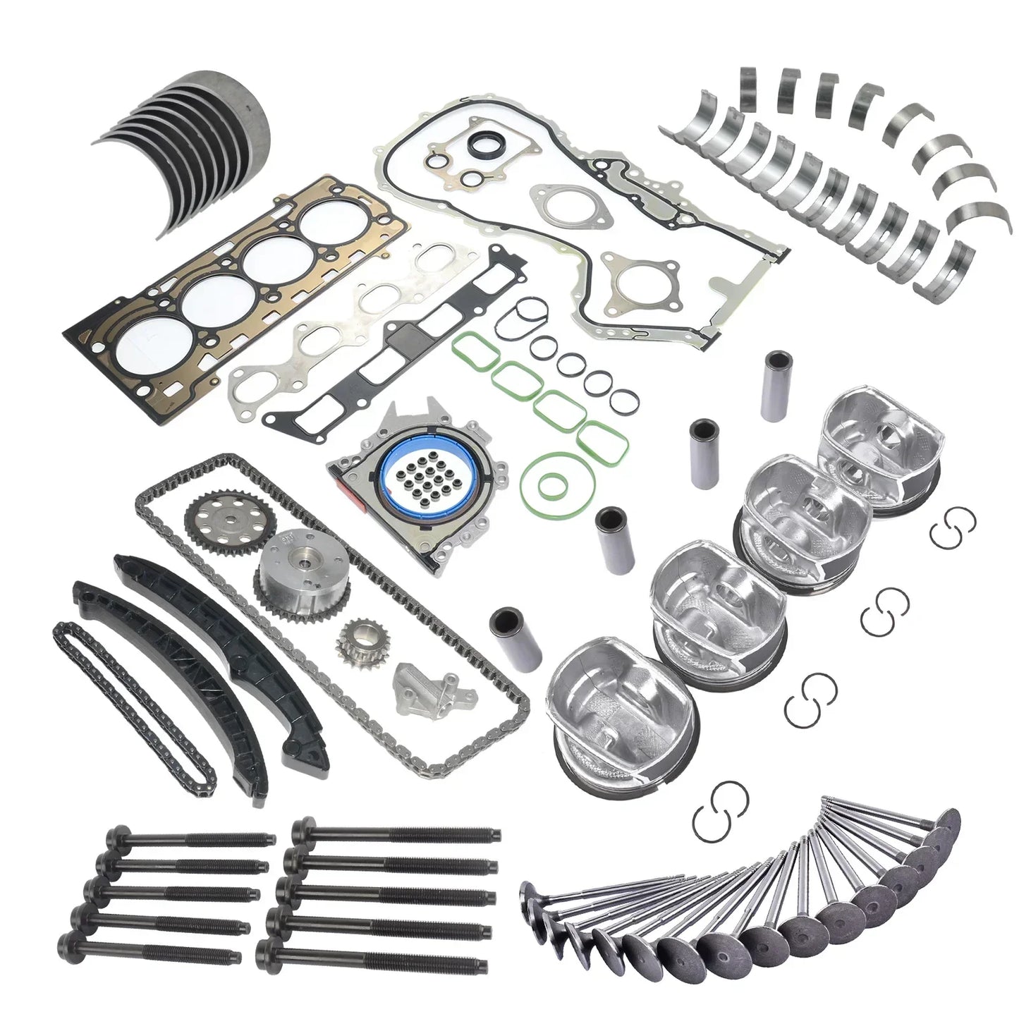 AP01 Motorsteuerkettensatz Kolbensatz für Audi VW Seat Skoda 1.4 TFSI CAVA CAVB 036109611K 036109611AE