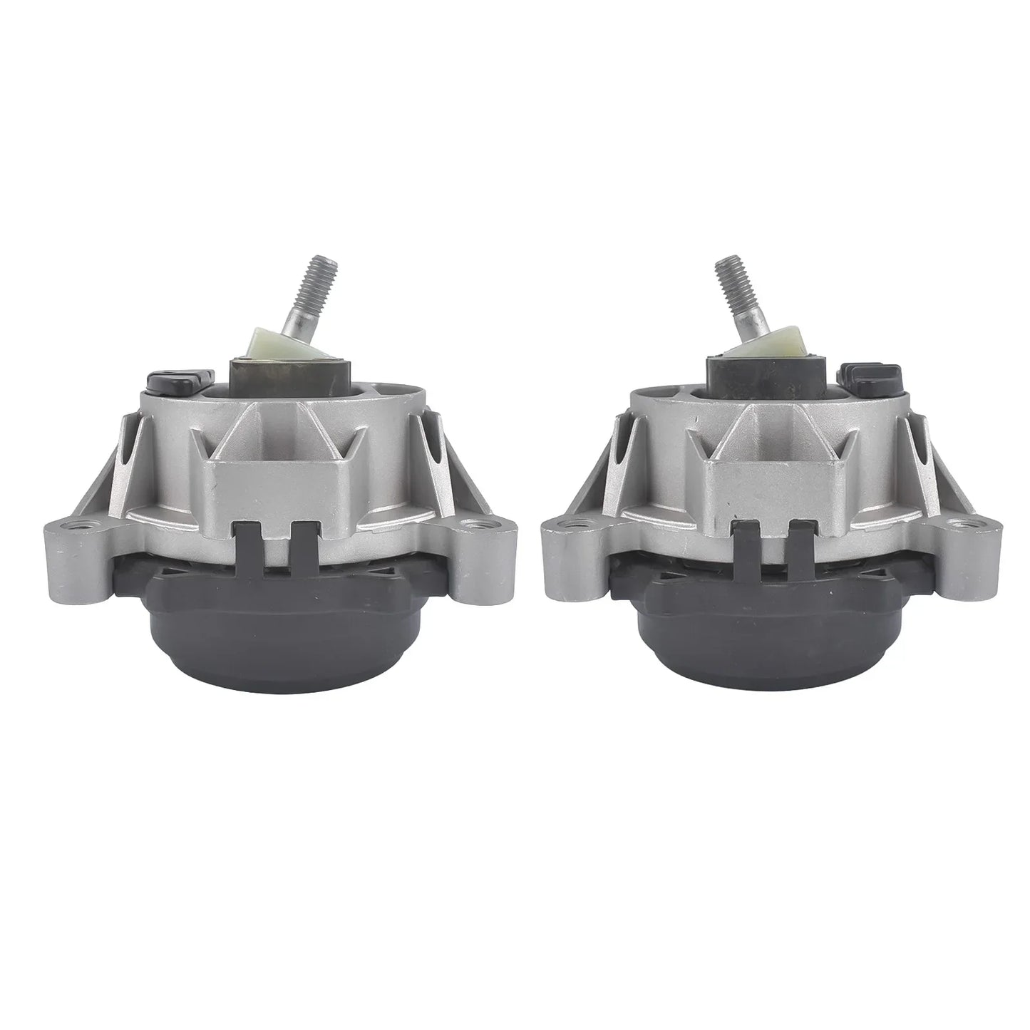 Zestaw uchwytów silnika lewy i prawy do bmw serii 1 2 3 4 f20 f30 f32 hydro engine mounts srebrno czarne z gwintowanymi śrubami