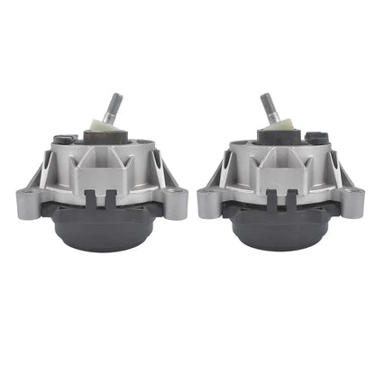 Zestaw uchwytów silnika lewy i prawy do bmw serii 1 2 3 4 f20 f30 f32 hydro engine mounts srebrno czarne z gwintowanymi śrubami