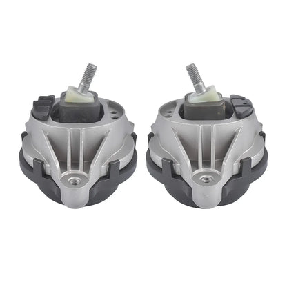 Zestaw lewy i prawy uchwyt silnika hydro engine mount srebrno czarny z gwintowanymi śrubami do bmw serii 1 2 3 4