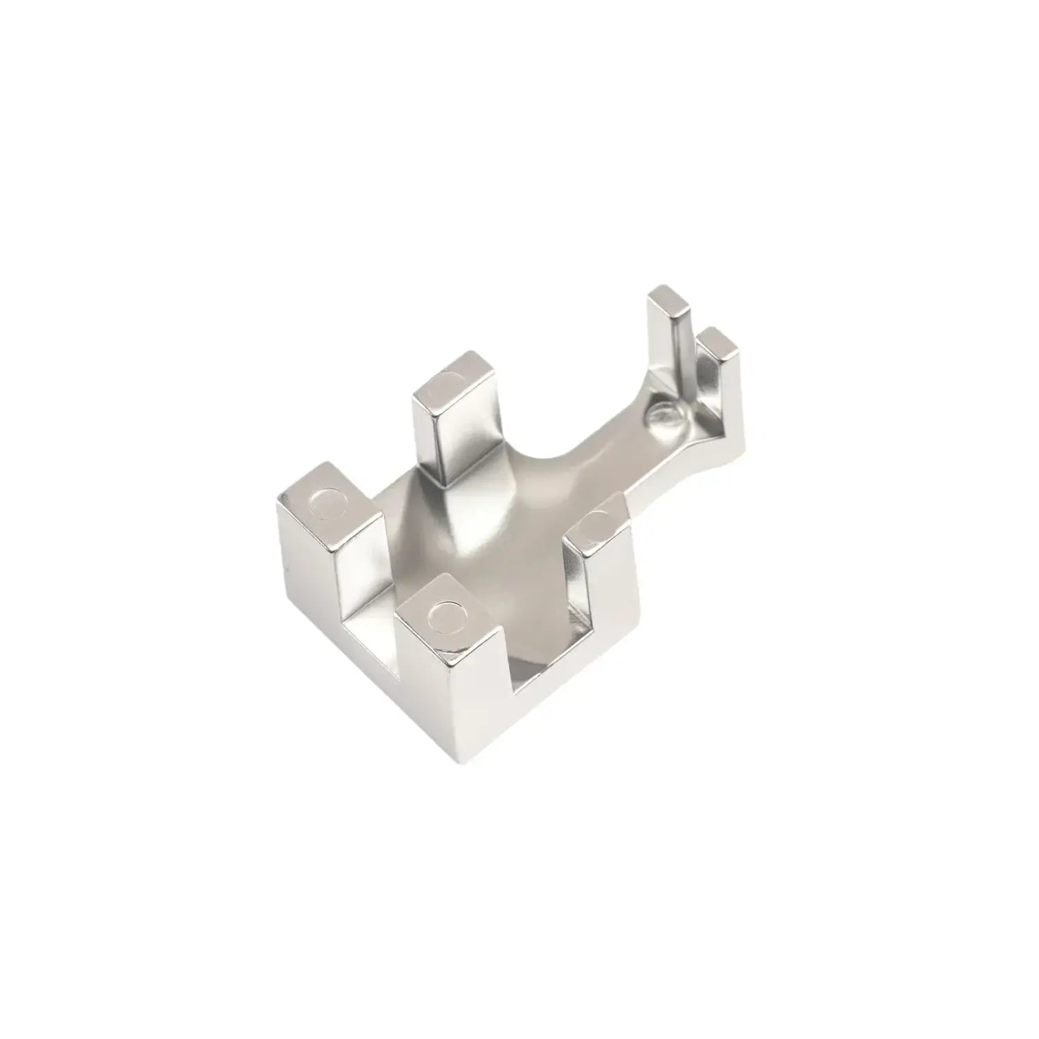 Srebrny metalowy uchwyt do zestawu rozrządu ford focus kuga 2.0 gtdi 2011-2012 z geometrycznym wzorem