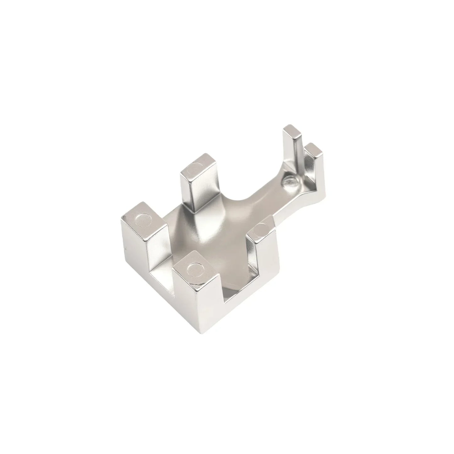 Srebrny metalowy uchwyt do zestawu rozrządu ford focus kuga 2.0 gtdi 2011-2012 z geometrycznym wzorem