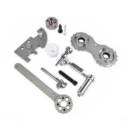 Srebrny metaliczny zestaw narzędzi do ustawiania rozrządu volvo 1.5t 2.0t z kołami zębatymi s60 s80 s90