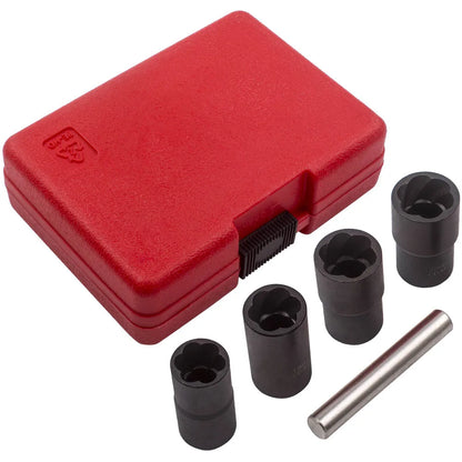 Twist Sockets Damaged Worn Wheel Locking Lug Nut Remover Tool Set 17 19 21 22mm