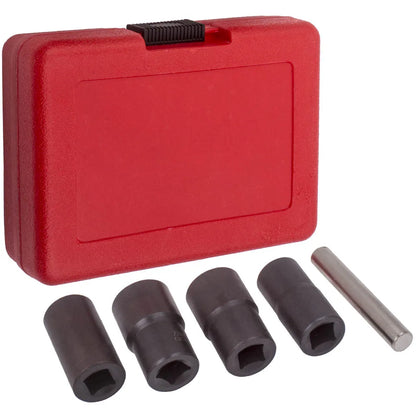 Twist Sockets Damaged Worn Wheel Locking Lug Nut Remover Tool Set 17 19 21 22mm