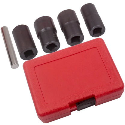 Twist Sockets Damaged Worn Wheel Locking Lug Nut Remover Tool Set 17 19 21 22mm