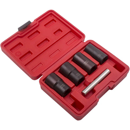 Twist Sockets Damaged Worn Wheel Locking Lug Nut Remover Tool Set 17 19 21 22mm