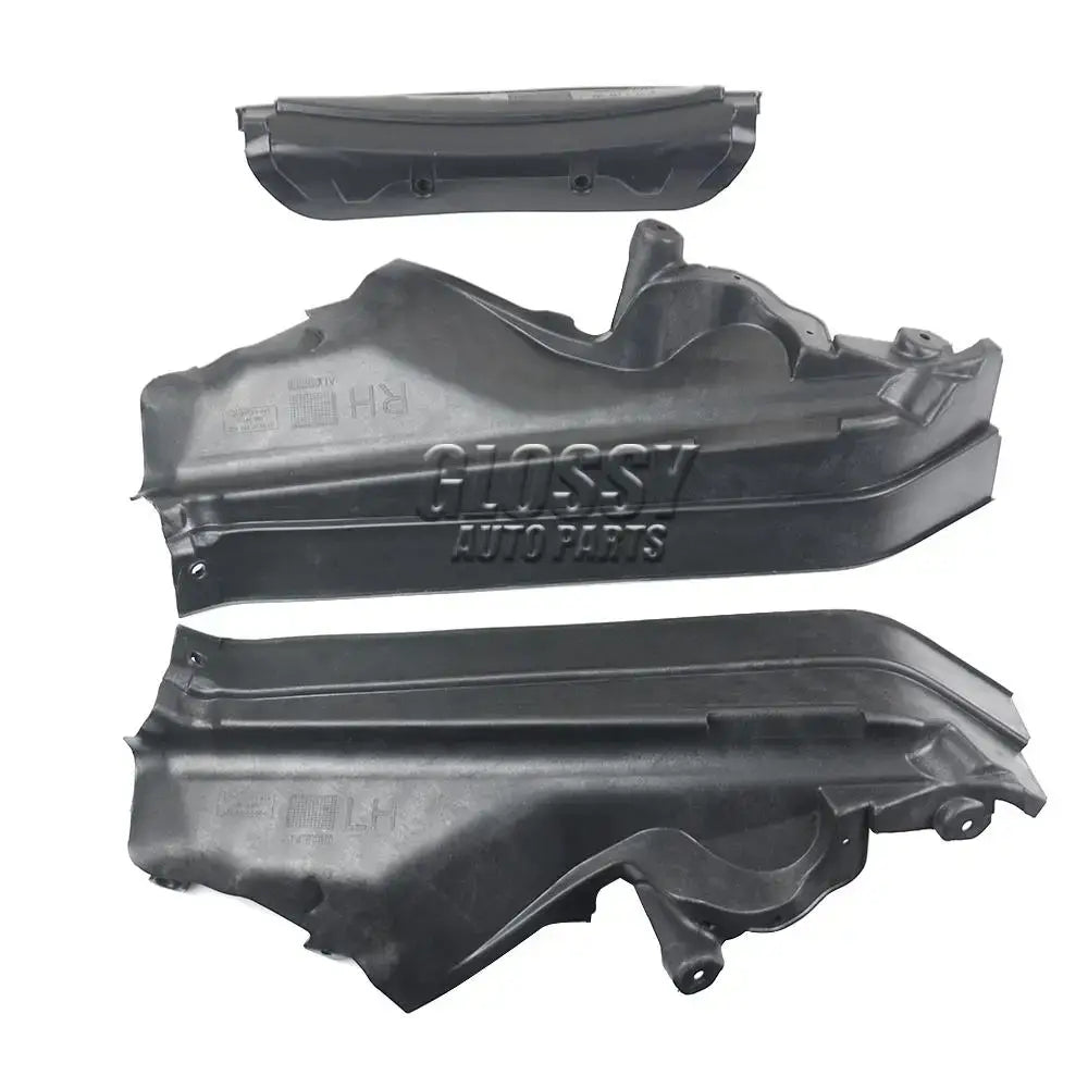 Czarne plastikowe panele przegrody silnika do bmw x5 x6 e70 e71 e72 zestaw 3 sztuk