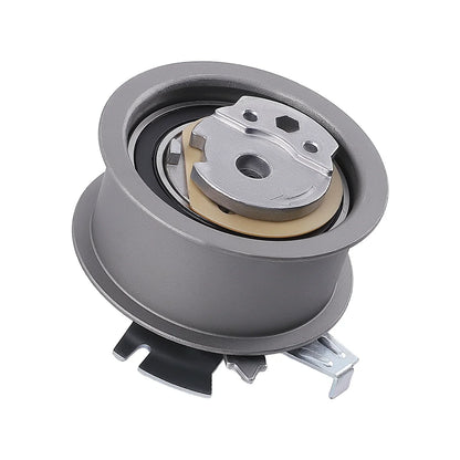Szary metaliczny idler pulley zestawu paska rozrządu i pompy wody do vw transporter t5 1 9d 2003 2009 z gumowym beżowym elementem