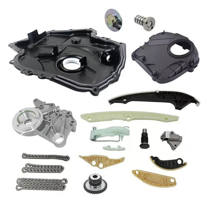 Czarna plastikowa osłona silnika z formowanymi konturami i punktami montażowymi do vw audi 2.0 tsi timing cover