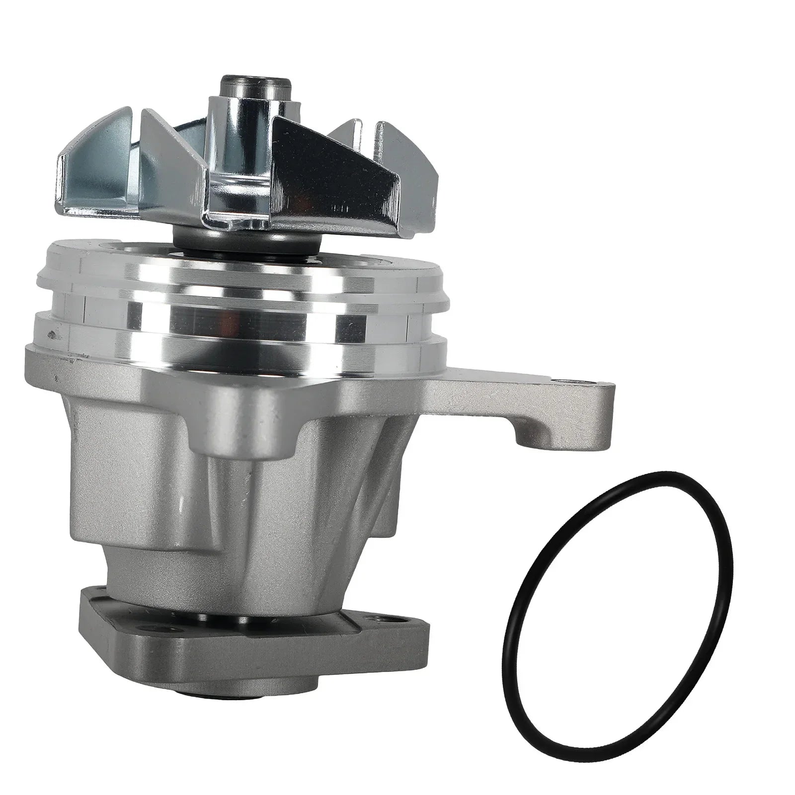 Srebrna metaliczna pompa wody zestaw pompy wody do ford transit focus 2 0l 2 5l z czarnym oringiem gumowym