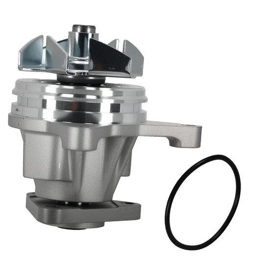 Srebrna metaliczna pompa wody zestaw pompy wody do ford transit focus 2 0l 2 5l z czarnym oringiem gumowym