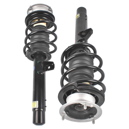 Czarno-srebrne coilover amortyzatory przednie do bmw e90 e91 e92 2009-2013 z regulowanym gwintem i mocowaniami