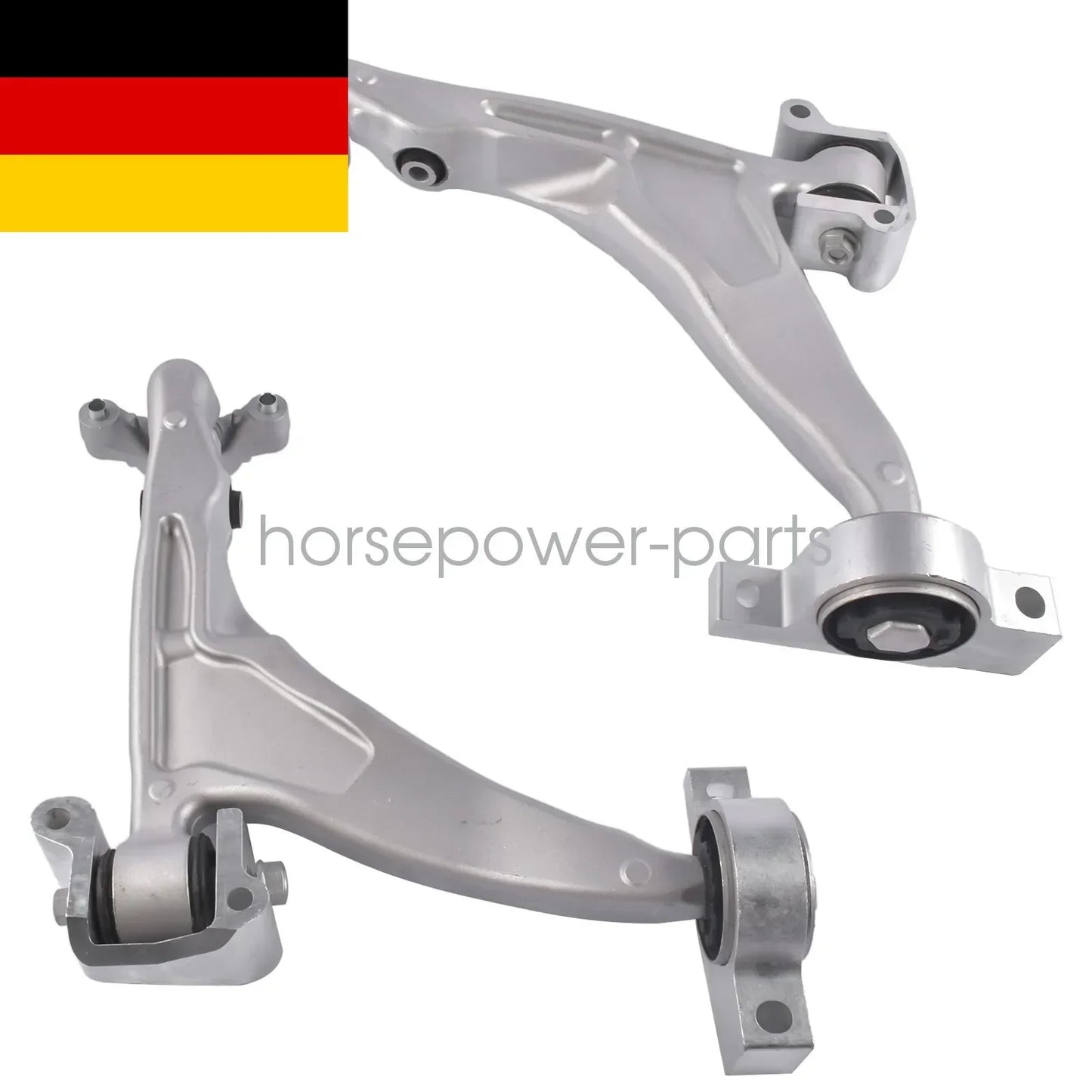 Srebrny wahacz dolny przedni prawy lewy z przegubem kulowym z aluminium do v90 cross country xc90 xc60