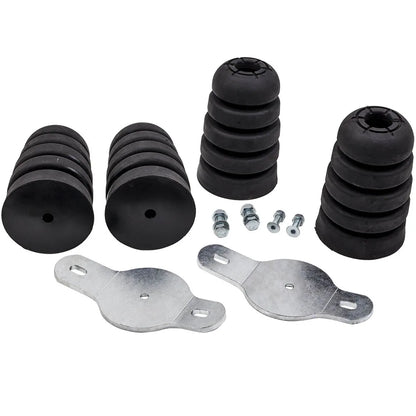 Front +Rear Extension Rubber Bump Stops w/ Bracket Kit For Nissan Patrol GU GQ