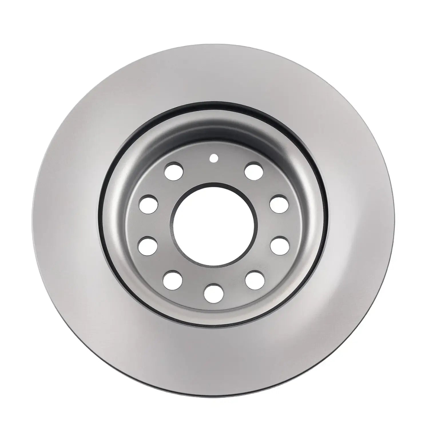 Srebrny metaliczny zestaw tarcz hamulcowych wentylowanych z otworami do vw golf v