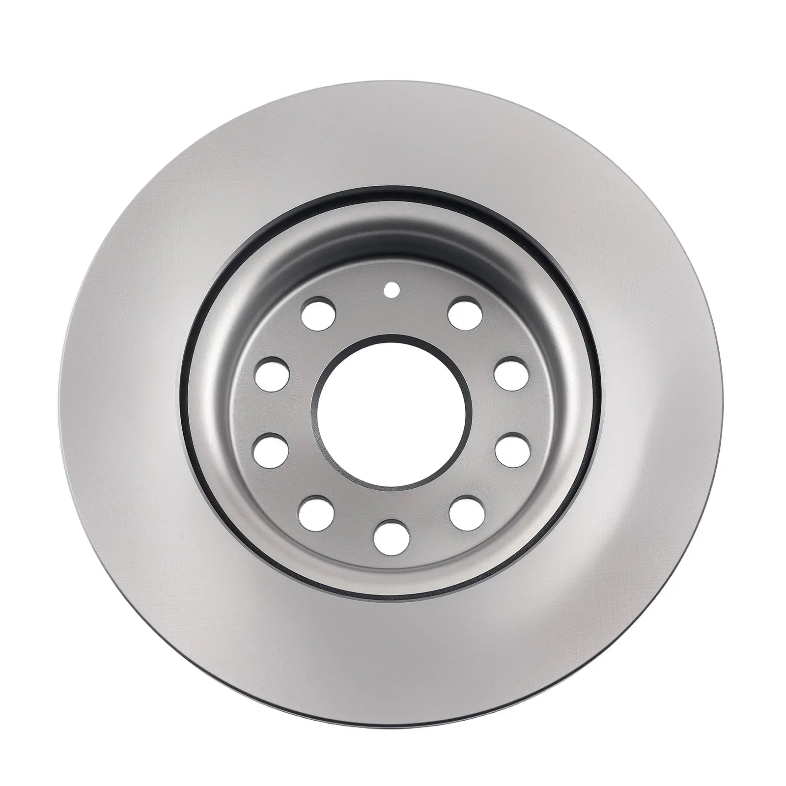 Srebrny metaliczny zestaw tarcz hamulcowych wentylowanych z otworami do vw golf v